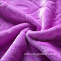 A thick purple blanket